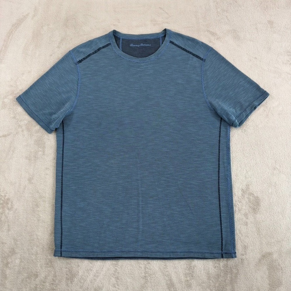 Tommy Bahama Flip Sky Reversible Crew T-Shirt in Blue Men Large Short Sleeve